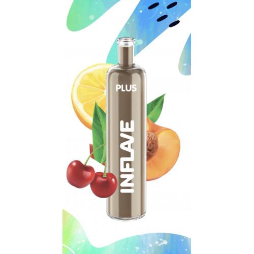 Электронная сигарета Inflave Plus 2200 затяжек Вишня Персик Лимон